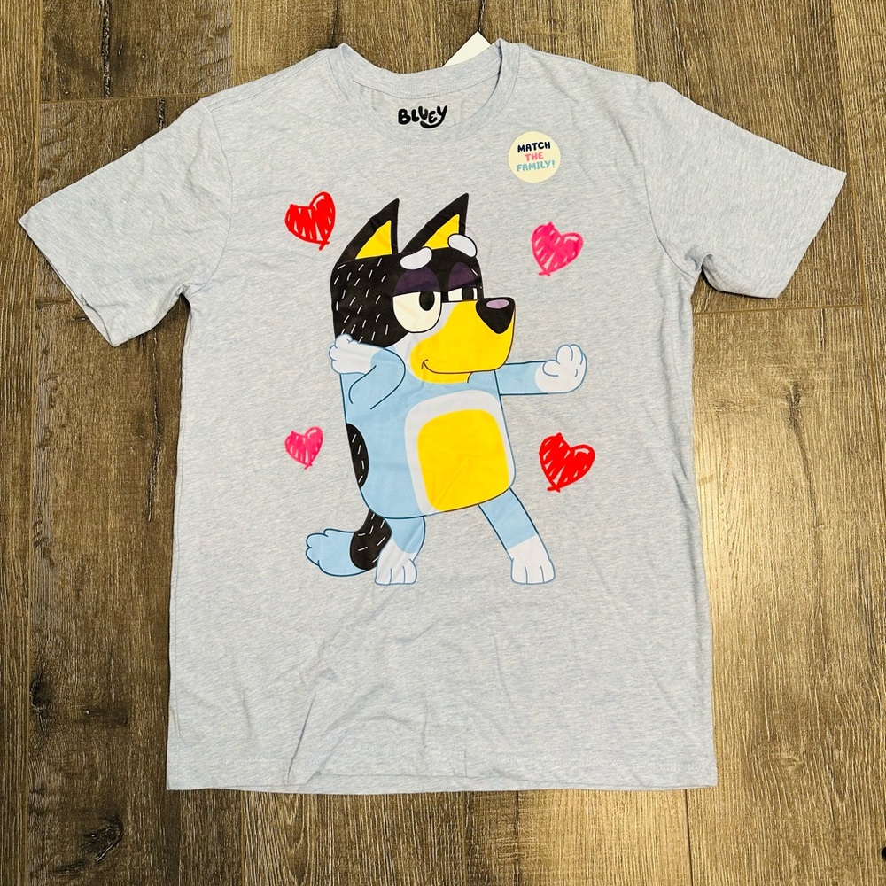 Bluey Matching Family Hearts Short Sleeve T-Shirt